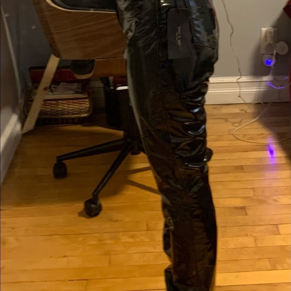 Rag & Bones Black Vinyl Pants - Picture 9 of 9